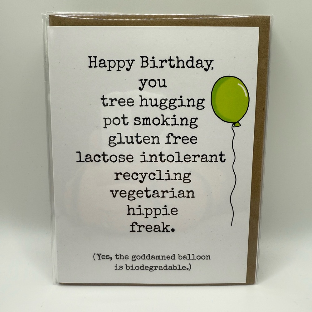 Greeting Card: Happy Birthday you tree hugging…